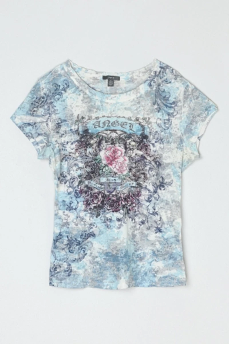 Vintage Y2k Burnout Graphic Tee