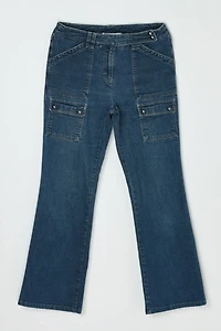 Vintage Y2k Flared Cargo Jean