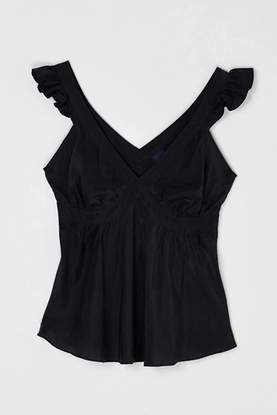 Vintage Y2k Ruffled Silk Top