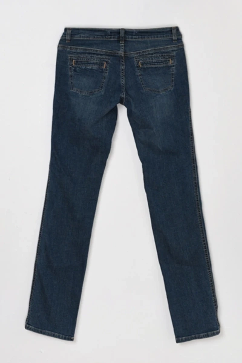 Vintage Y2k Paneled Dark Wash Straight Leg Jean