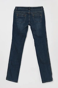 Vintage Y2k Paneled Dark Wash Straight Leg Jean