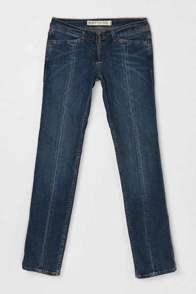 Vintage Y2k Paneled Dark Wash Straight Leg Jean
