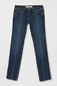 Vintage Y2k Paneled Dark Wash Straight Leg Jean