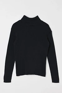 Vintage 90s Black Ribbed Turtleneck