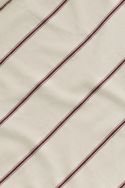 Hommey Striped Cotton Sateen Fitted Sheet