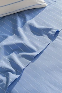 Hommey Striped Cotton Sateen Top Sheet