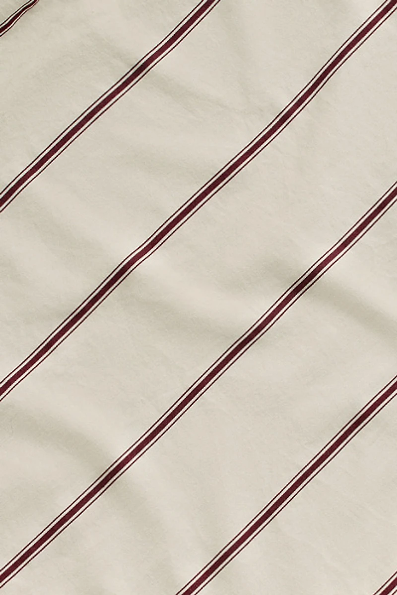 Hommey Striped Cotton Sateen Top Sheet