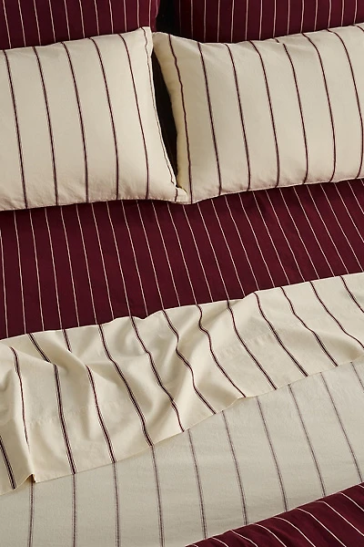 Hommey Striped Cotton Sateen Top Sheet