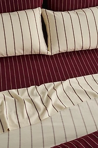 Hommey Striped Cotton Sateen Top Sheet