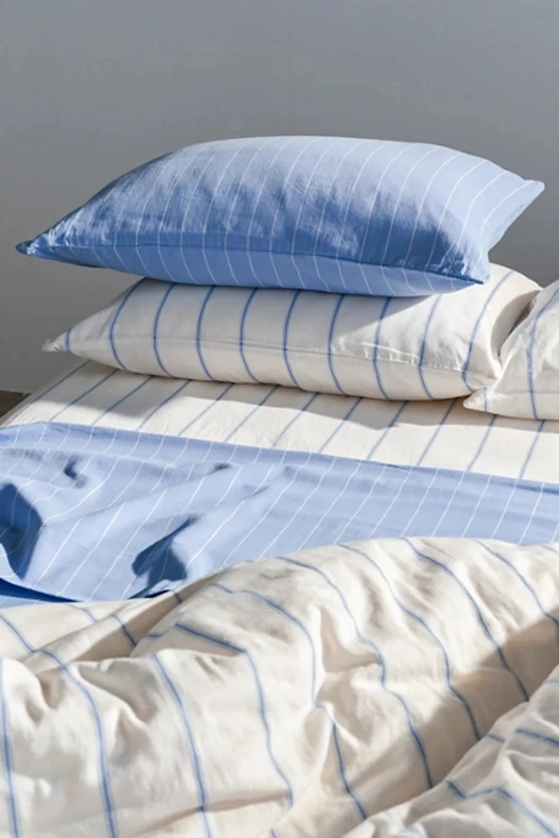 Hommey Striped Cotton Sateen Sham Set