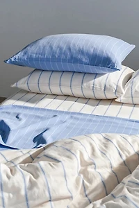 Hommey Striped Cotton Sateen Sham Set
