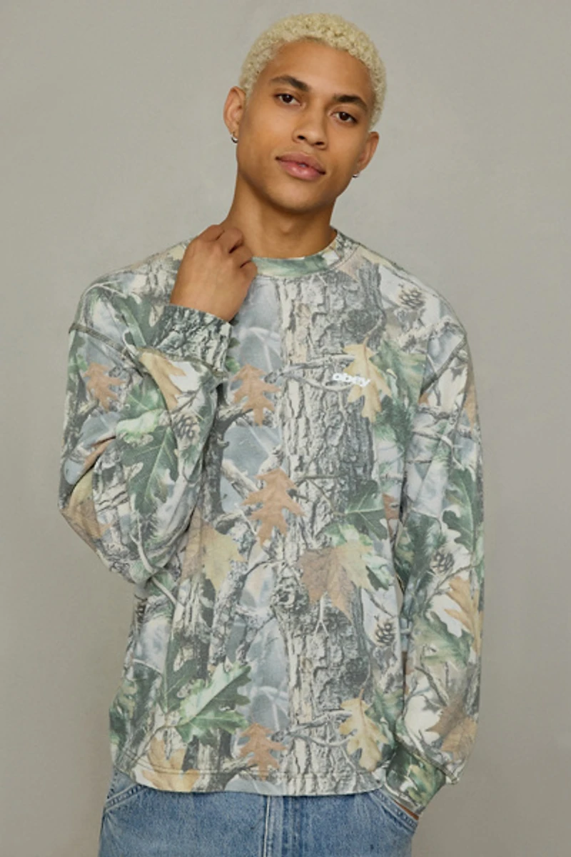 OBEY League Graphic Thermal Long Sleeve Tee