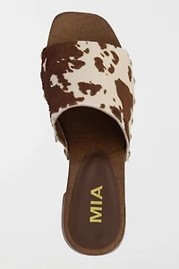 MIA Emmerie Heeled Mule Wooden Sandal