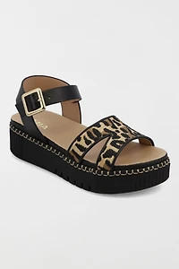 MIA Jaiden Leopard Flatform Sandal