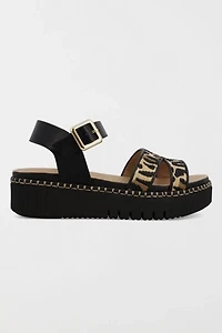 MIA Jaiden Leopard Flatform Sandal