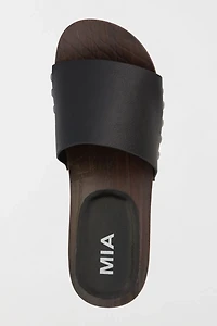 MIA Lanell Studded Wooden Slide Sandal