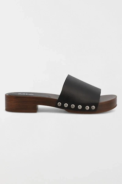 MIA Lanell Studded Wooden Slide Sandal