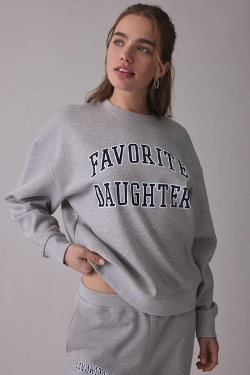 Favorite Daughter Collegiate Graphic Crew Neck Pullover