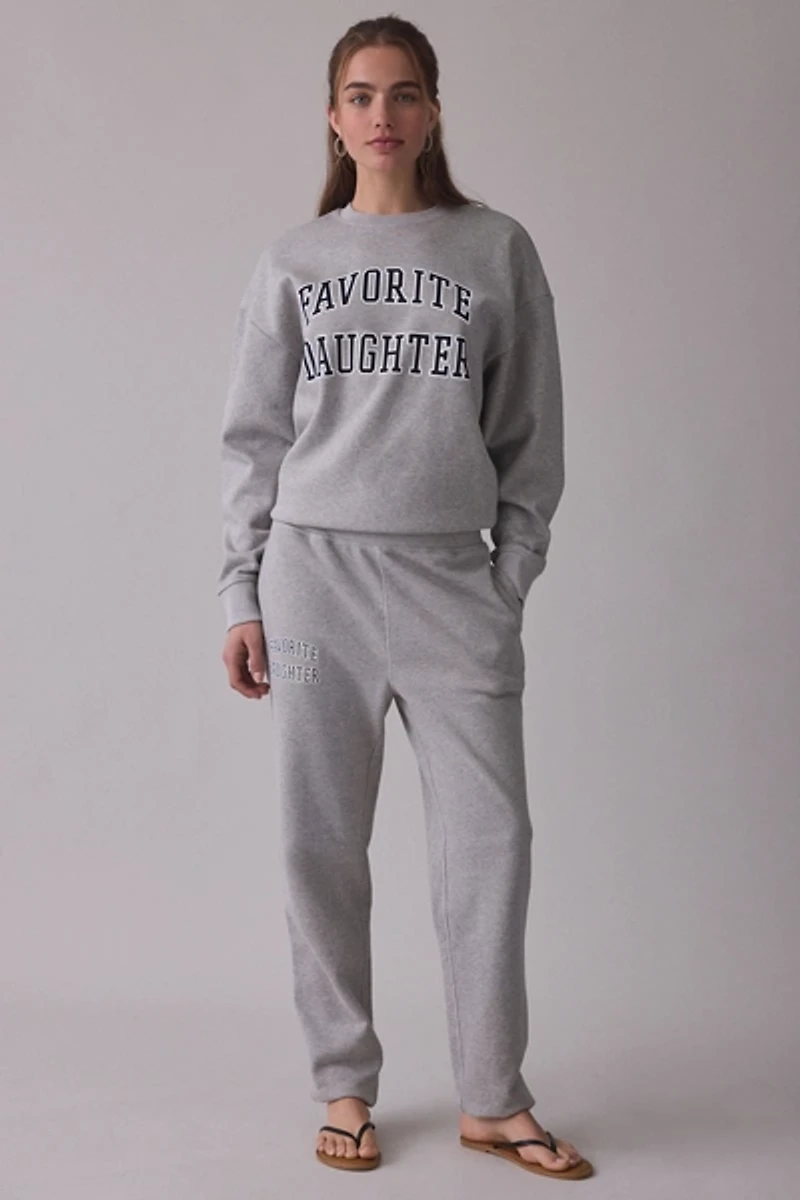 Favorite Daughter Collegiate Graphic Crew Neck Pullover