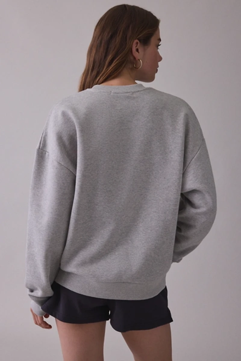 Favorite Daughter Heart Logo Graphic Crew Neck Pullover