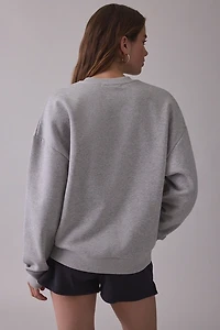 Favorite Daughter Heart Logo Graphic Crew Neck Pullover