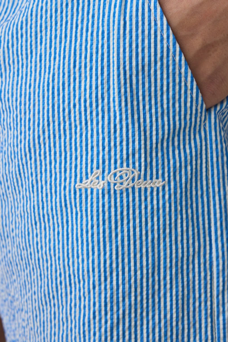 Les Deux Stan Stripe Seersucker Shorts