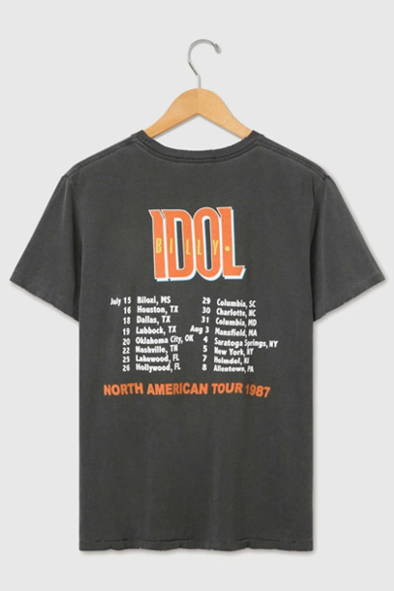 Junk Food Billy Idol 1987 North American Tour Tee