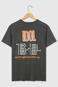 Junk Food Billy Idol 1987 North American Tour Tee