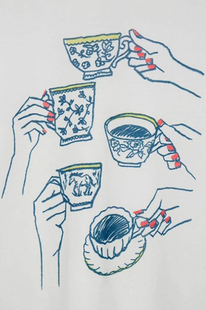 Junk Food Tea Party Tissue Tee