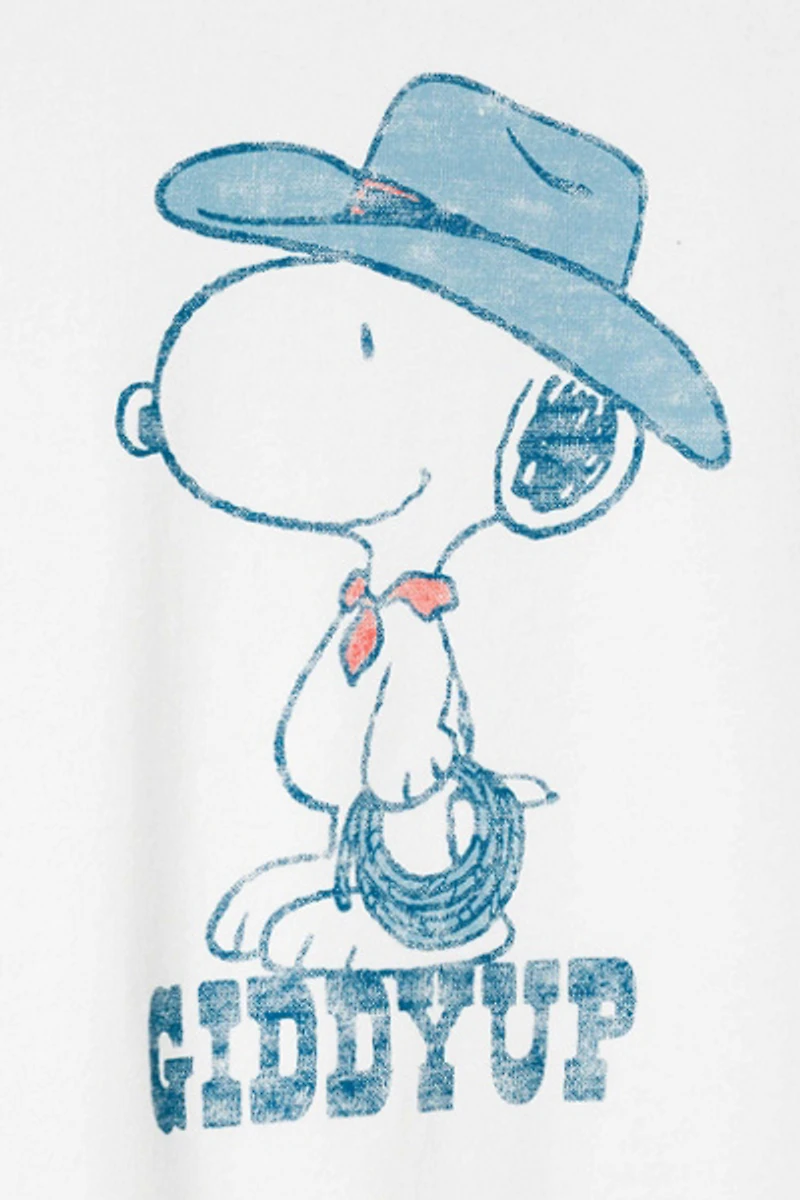 Junk Food Giddy Up Snoopy Baby Tee