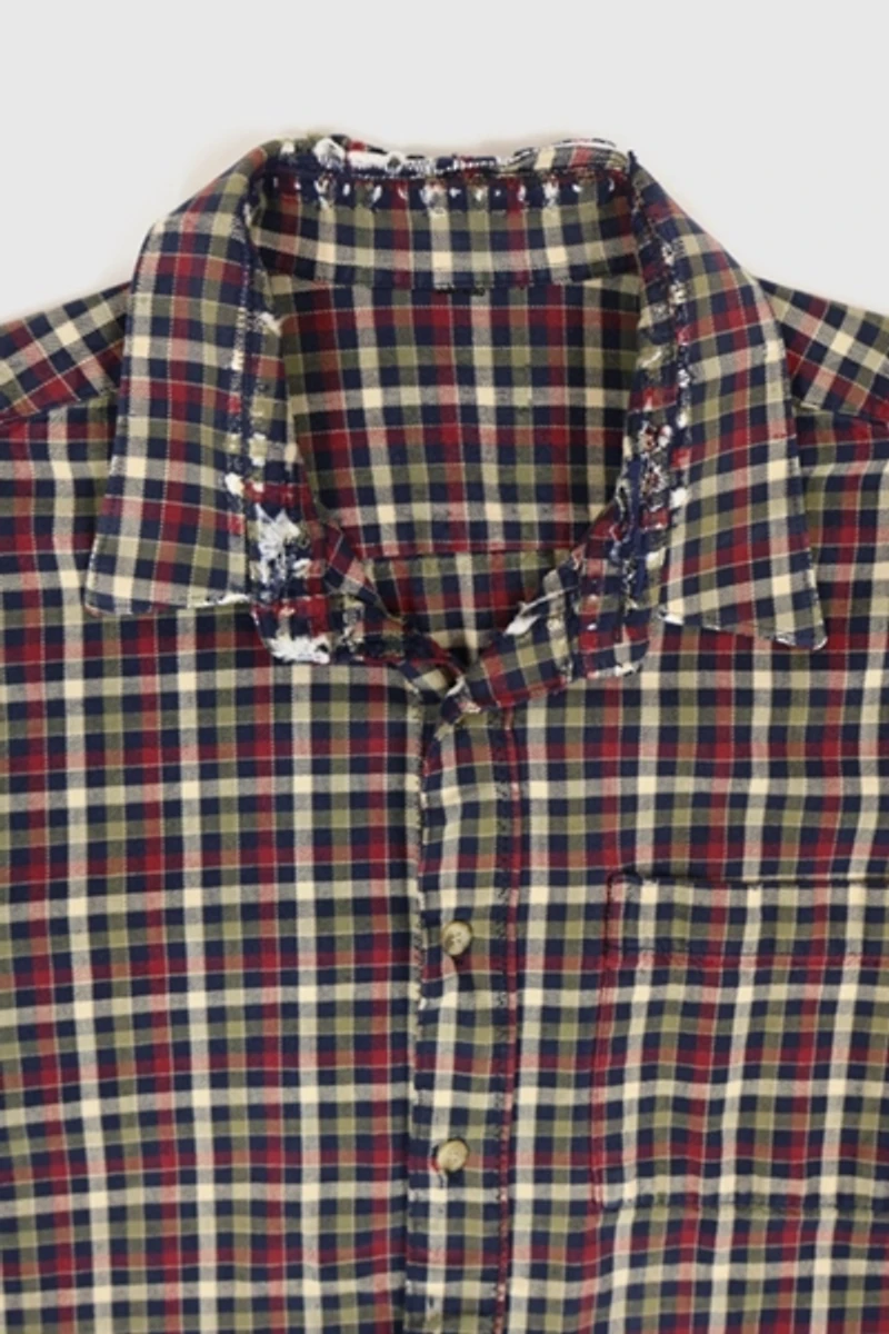 Vintage Distressed Button-Down Shirt