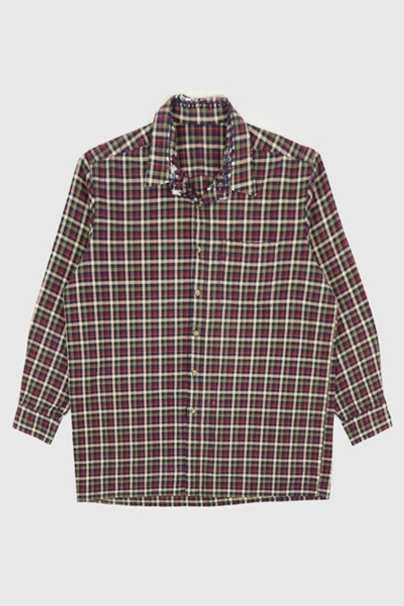 Vintage Distressed Button-Down Shirt