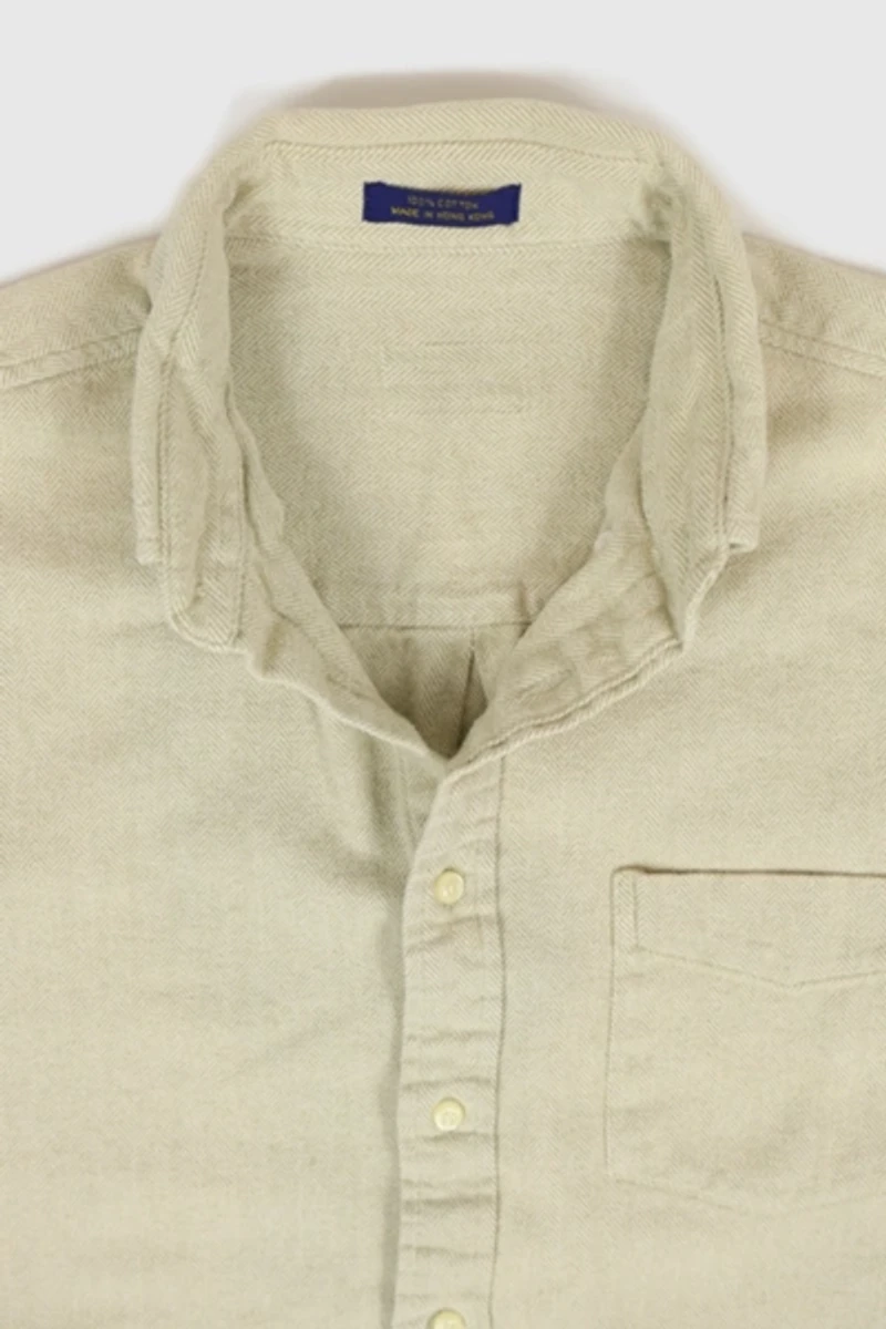 Vintage Heavyweight Herringbone Button-Down Shirt