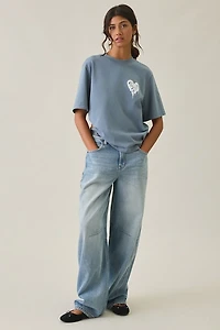 AllSaints Lisa Trip Graphic Boxy Tee