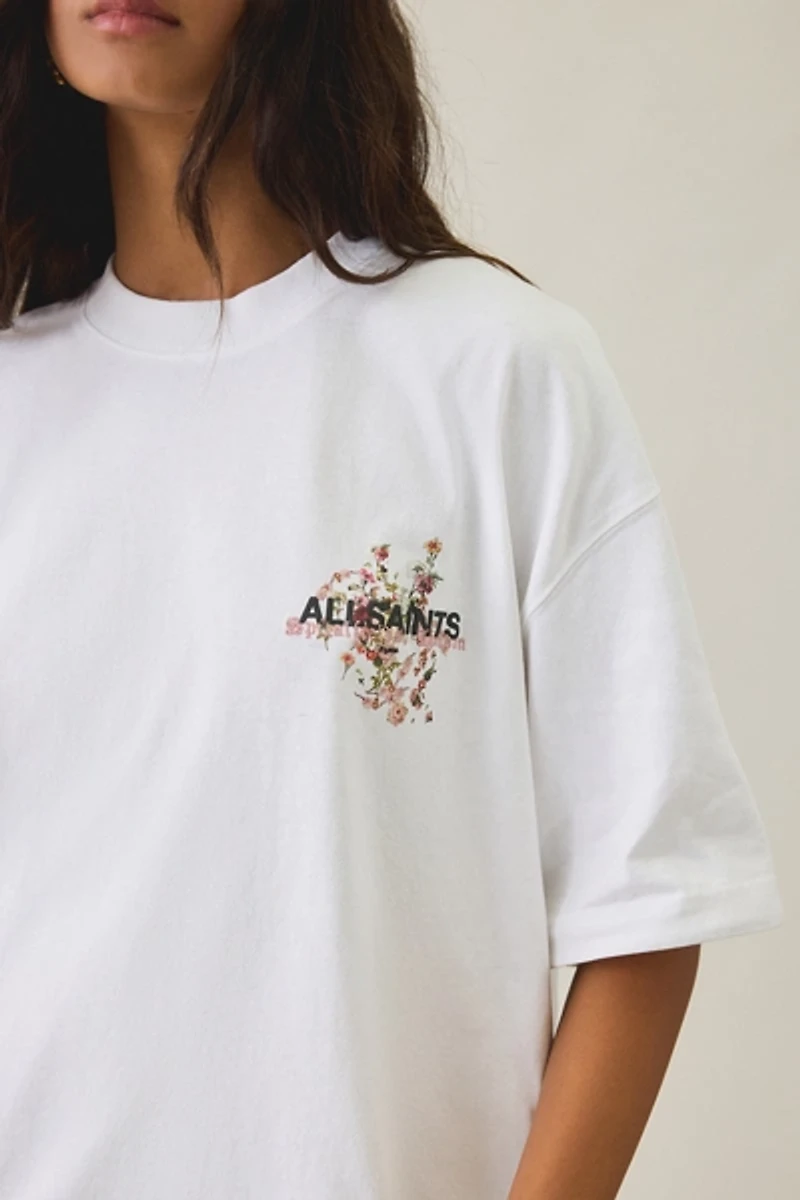AllSaints Etta Valen Graphic Oversized Tee