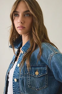 AllSaints Blink Cropped Denim Jacket