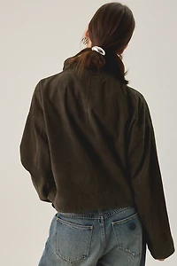 AllSaints Ryder Funnel Neck Suede Jacket