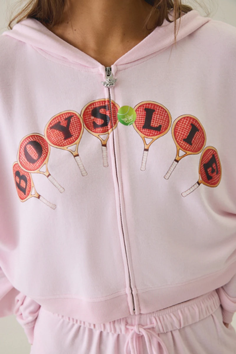 Boys Lie Summer Match Graphic Zip-Up Hoodie Sweatshirt