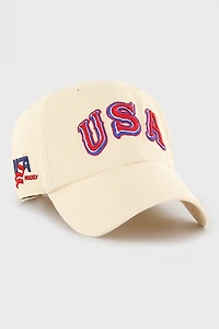 '47 Brand USA Hockey Script Logo Clean Up Hat