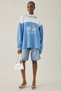 Boys Lie Varsity Blues Graphic Thermal Long Sleeve Tee