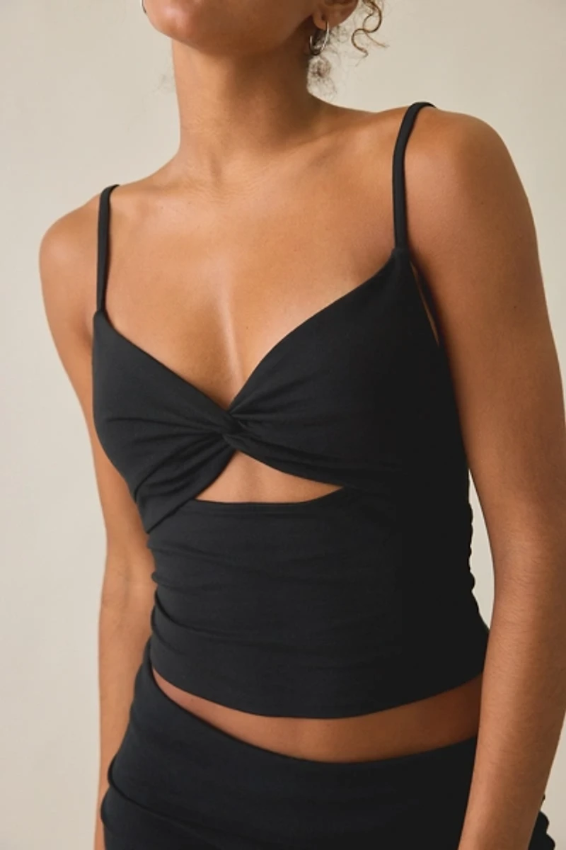 Out From Under Bec Twist-Front Cropped Cami