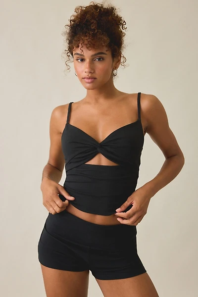 Out From Under Bec Twist-Front Cropped Cami