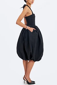 Miss Circle Veradis Bubble-Hem Halter Midi Dress