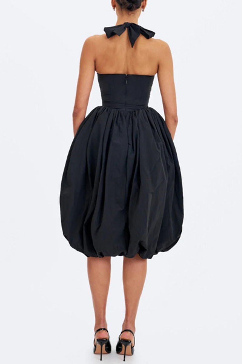 Miss Circle Veradis Bubble-Hem Halter Midi Dress