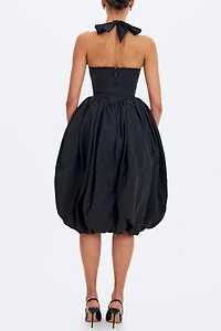 Miss Circle Veradis Bubble-Hem Halter Midi Dress