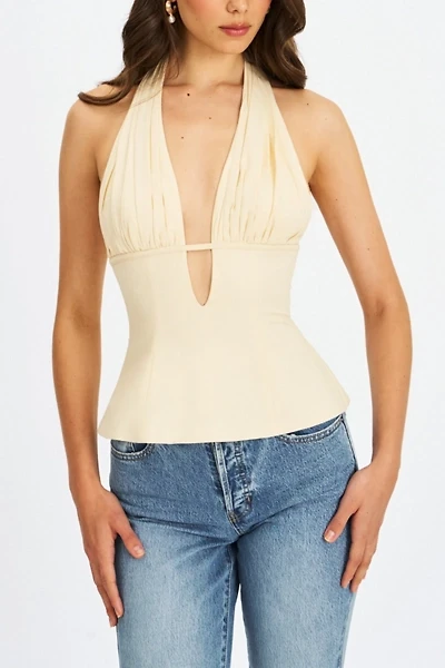Miss Circle Quinzella Linen Halter Top
