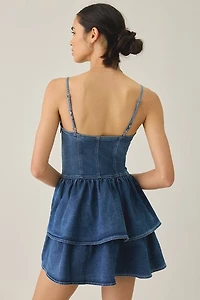 BDG Sweet Talker Denim Corset Mini Dress