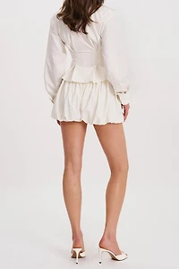 Miss Circle Sylvie Pinstripe Bubble Short