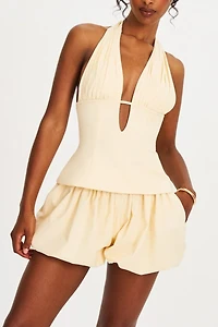 Miss Circle Quinzelle Linen Bubble Short