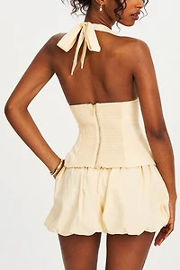 Miss Circle Quinzelle Linen Bubble Short